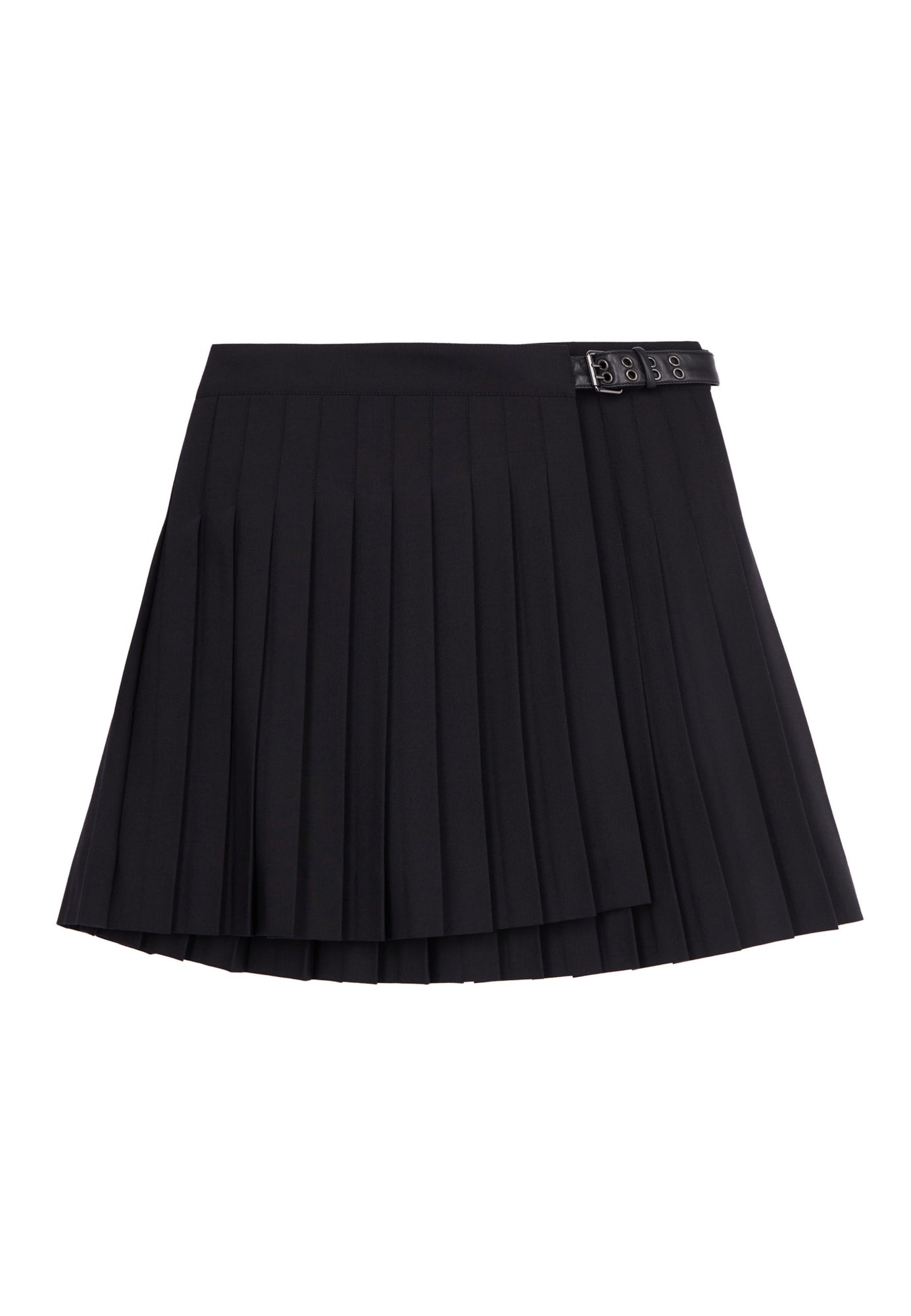 Short Pleated Skirt | Women | Black