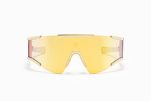 Unisex | Fleche Sunglass | Gold - Bone Enamel - Matte Crystal | Amber w/ Bronze Mirror