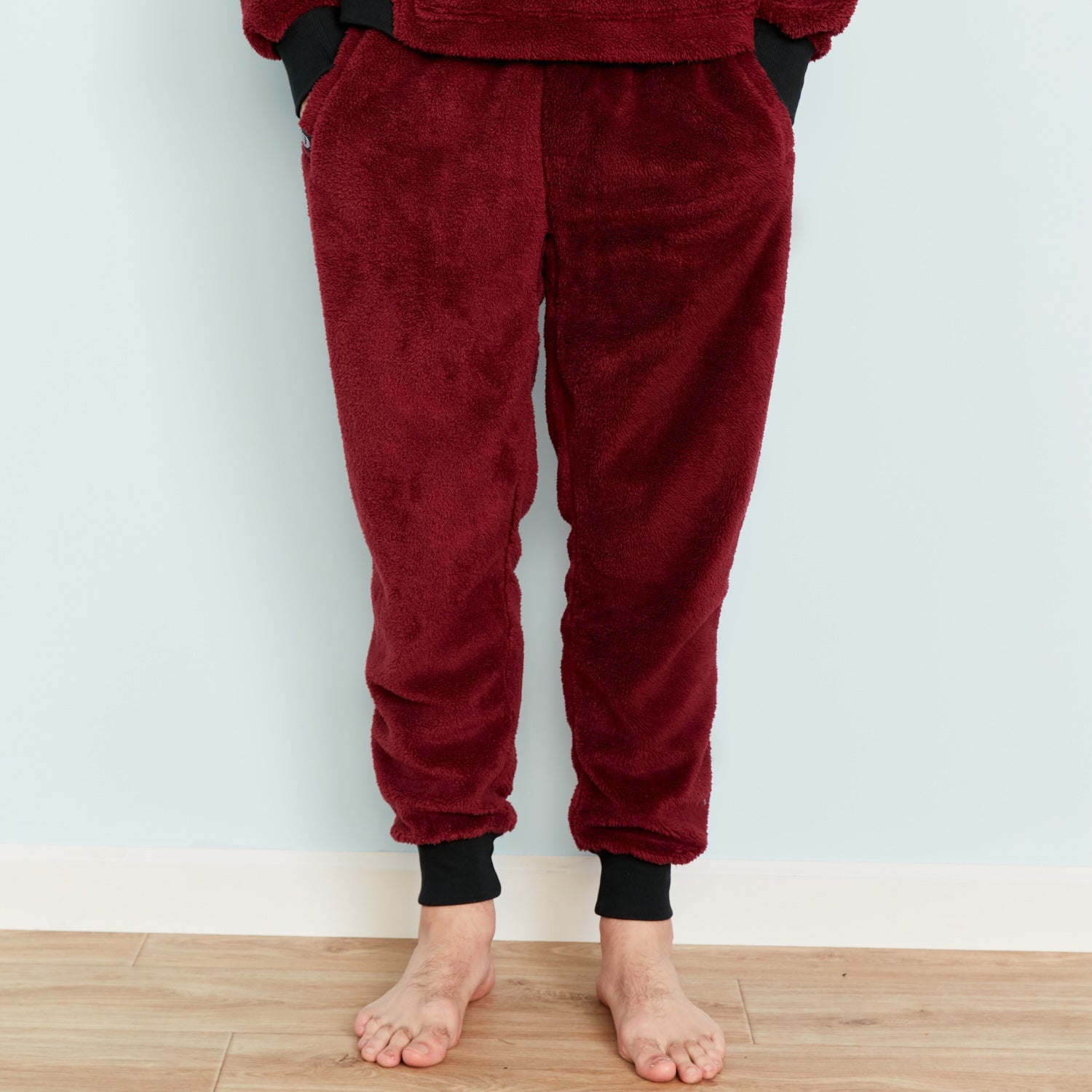 Sherpa Fleece Joggers | Cabernet