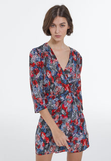 Short Dress With Floral Print | Women | Multicolorlor