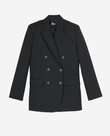 Wool Blend Suit Jacket | Women | Black