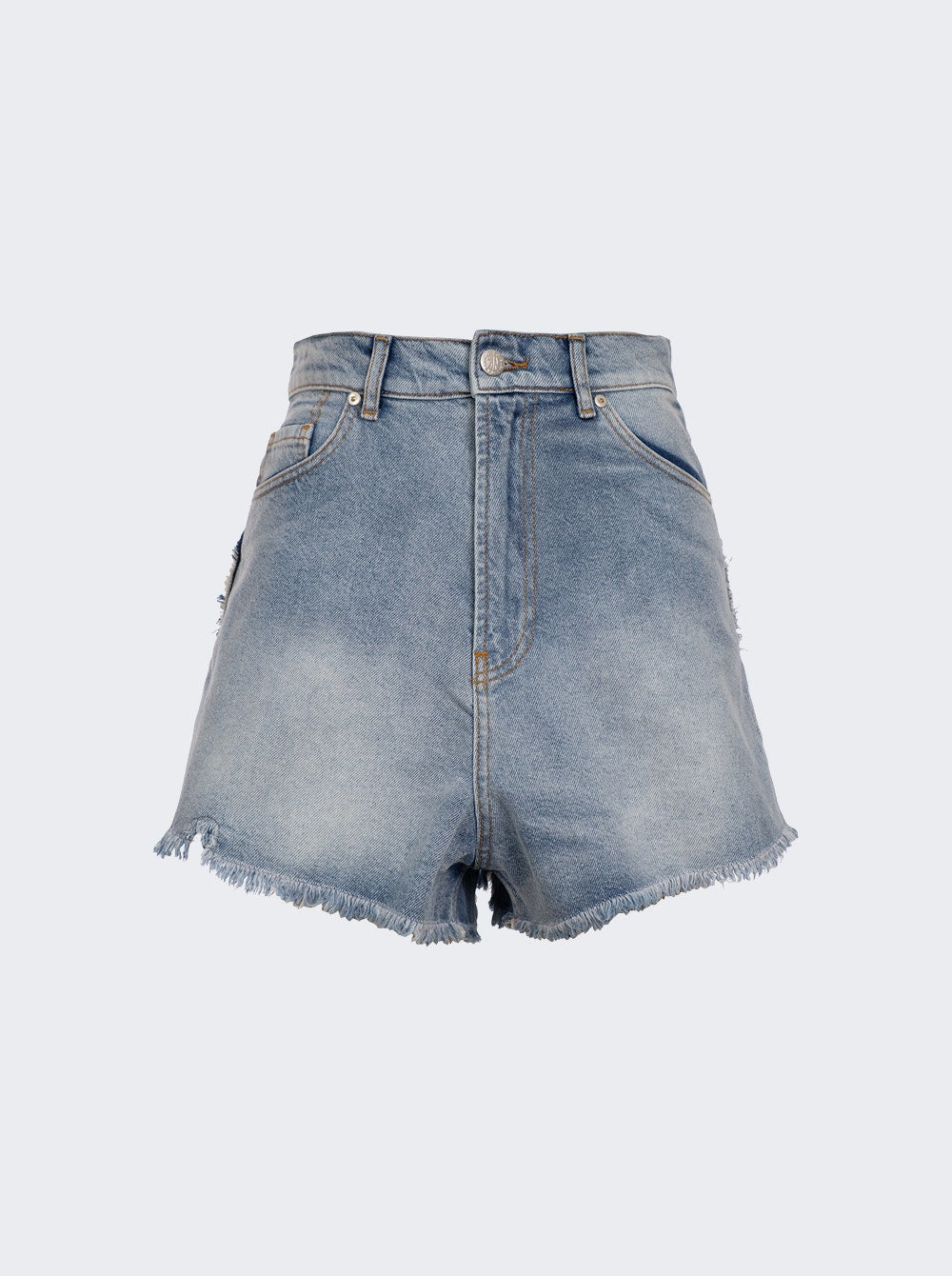 Women | Natasha Zinko | Denim Heart Shorts | Light Wash Blue