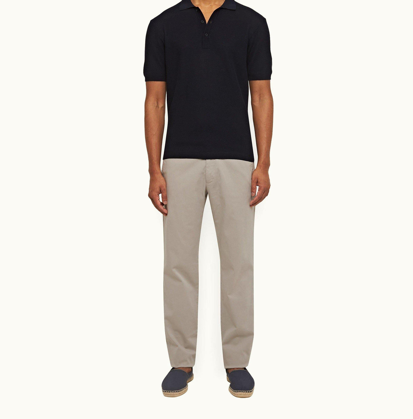 Fallon Stretch-Cotton Tailored Fit Stretch-Cotton Chinos | Seal Grey