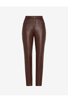 Faux Leather Five Pocket Pant | Oxblood