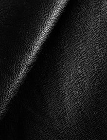 Faux Leather 7/8 Split Front Pant:::Black::Detail