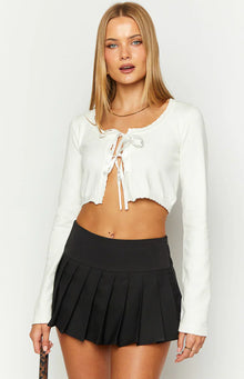 Fiora Pleated Mini Skort | Black