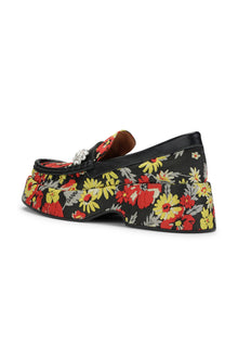 Floral Jewel Loafers | Meadow Black