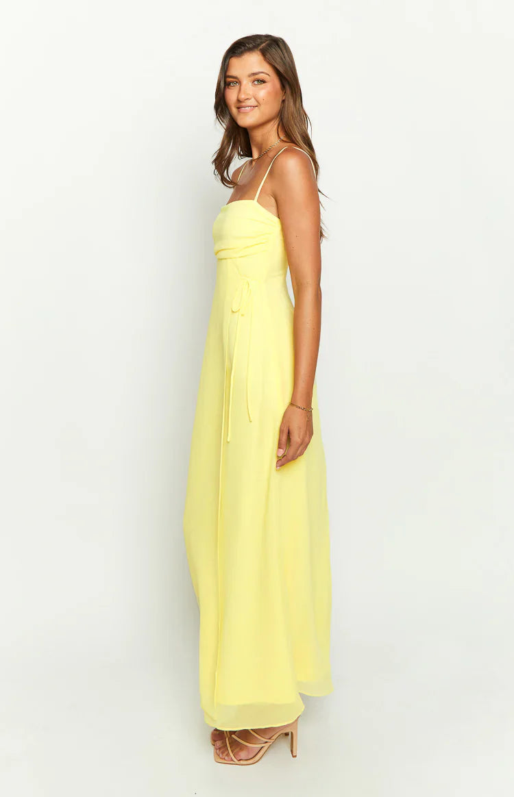 Flossie Maxi Sleeveless Dress | Yellow
