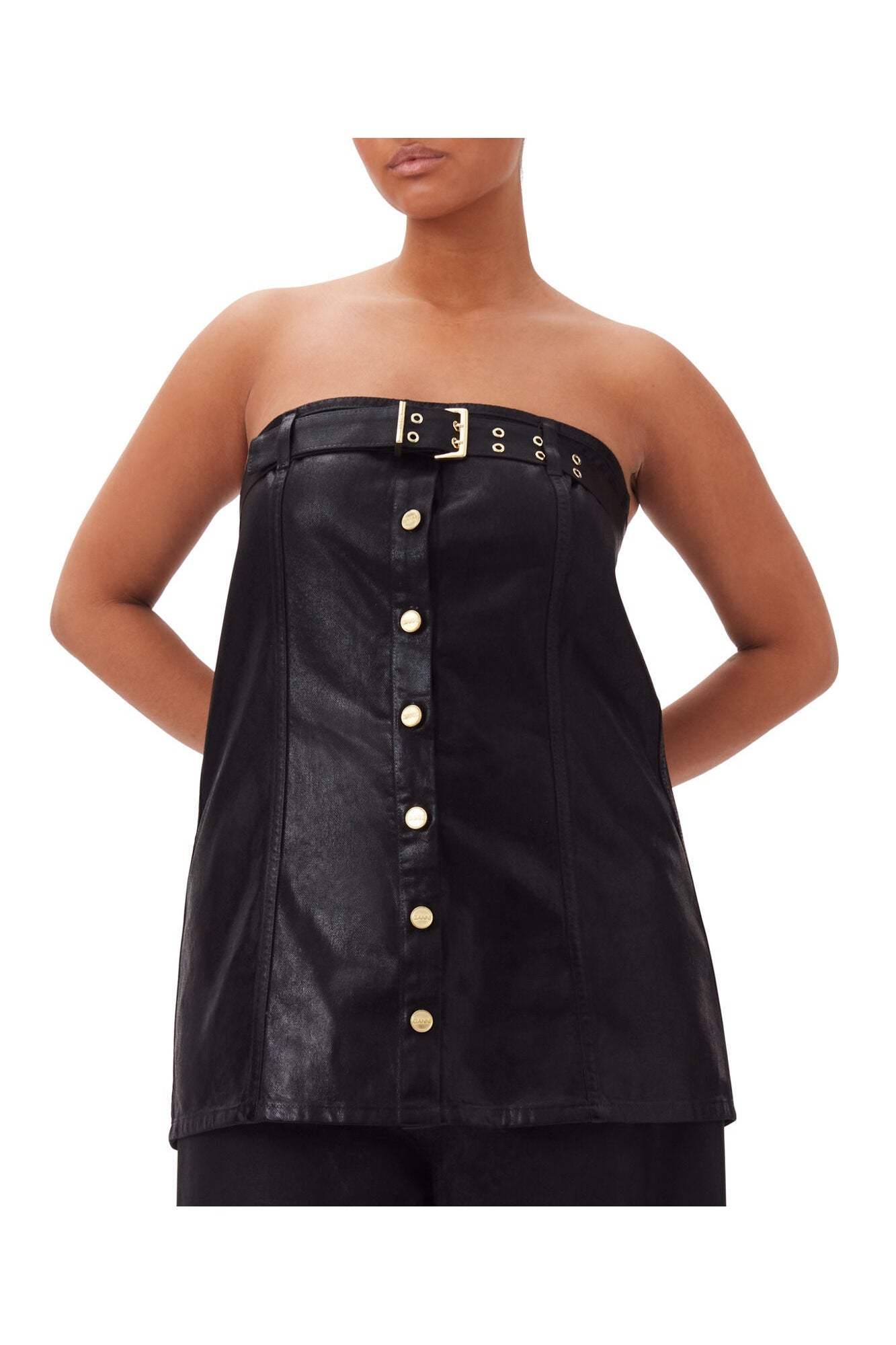 Foil Denim Corsage | Black
