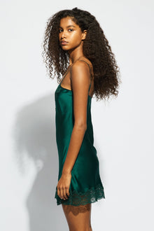 Silk Lace Chemise | Emerald