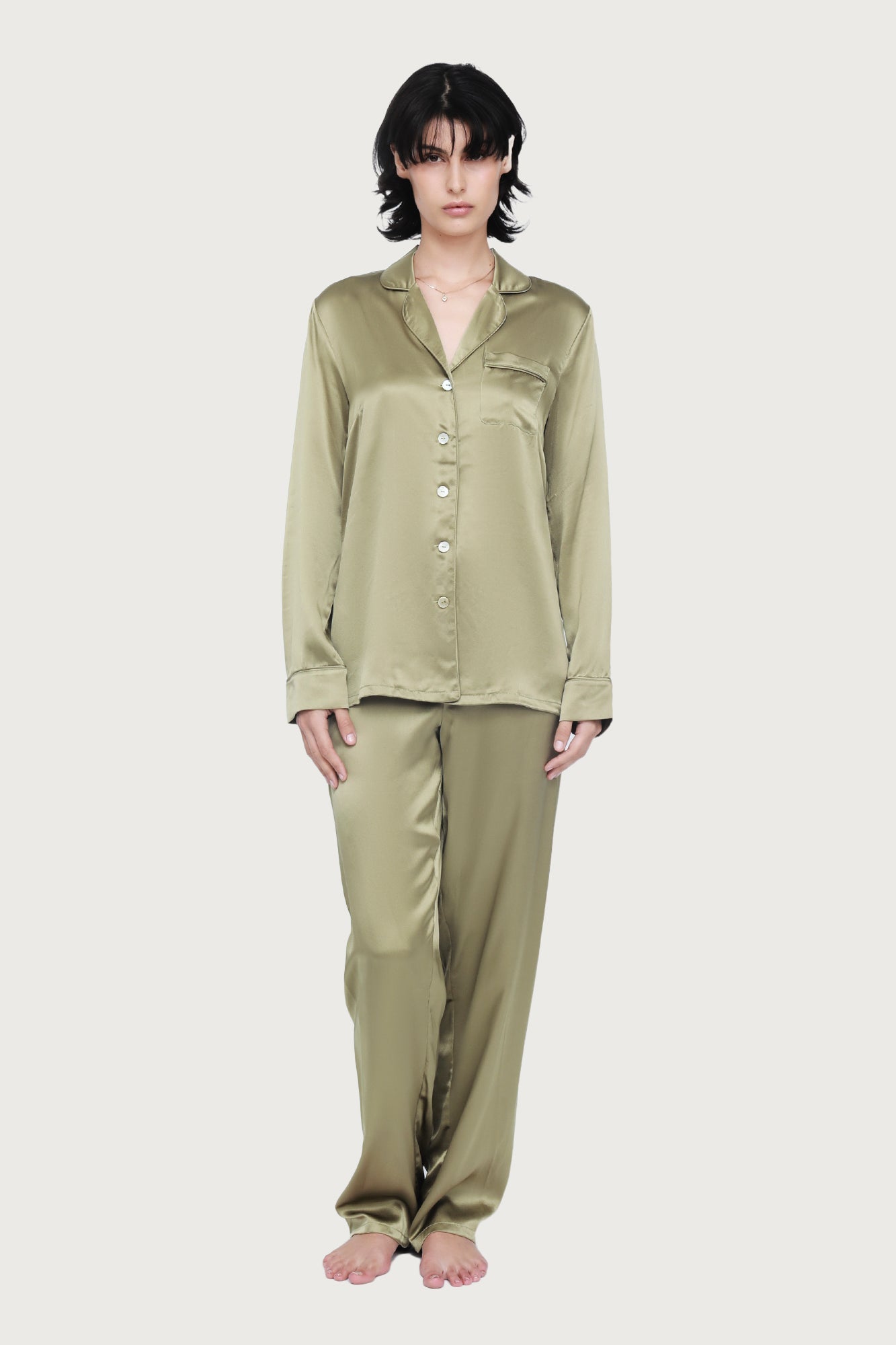 Fine Finishes Pyjama | Khaki