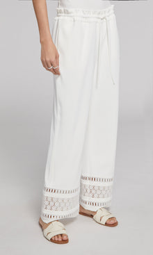 Rosa Lace Combo Pant | White