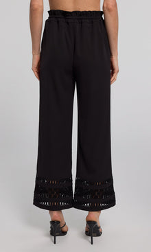 Rosa Lace Combo Pant | Black