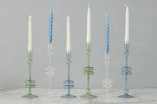 Glass Candlestick | Denim | Large | Set of 2