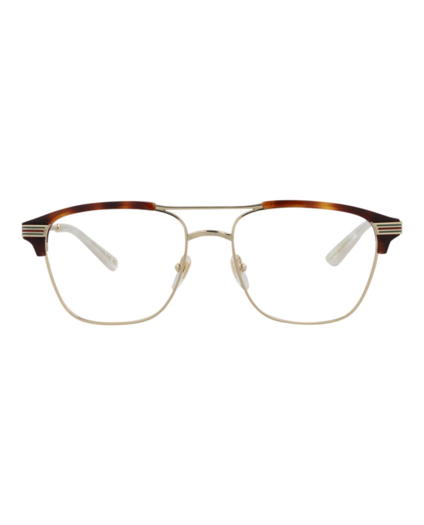 Gucci Square Metal Optical Frames | Gold