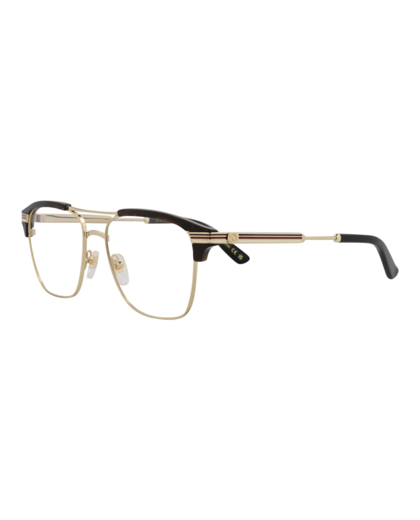 Gucci Square Metal Optical Frames | Gold