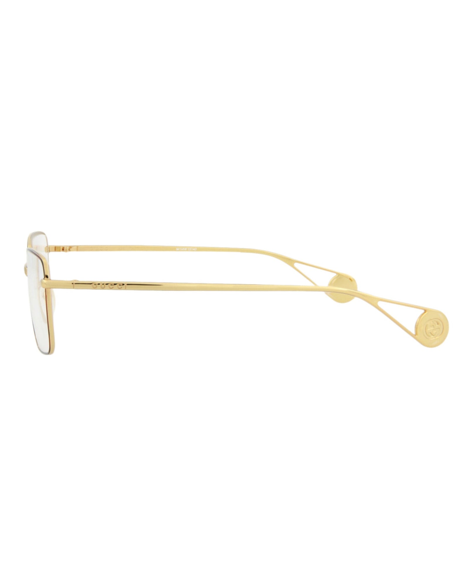 Gucci Square Metal Optical Frames | Gold