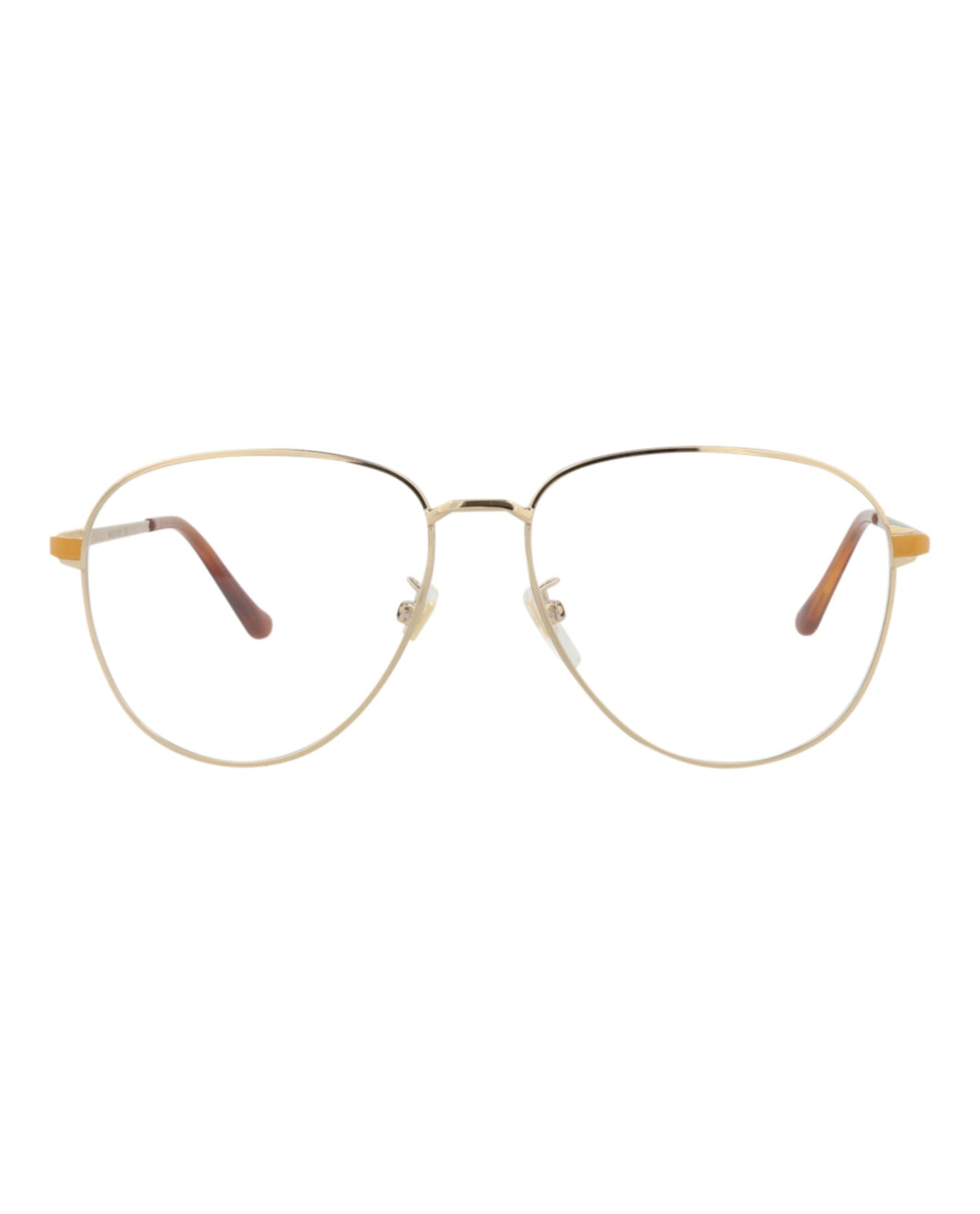 Gucci Aviator Metal Optical Frames | Gold