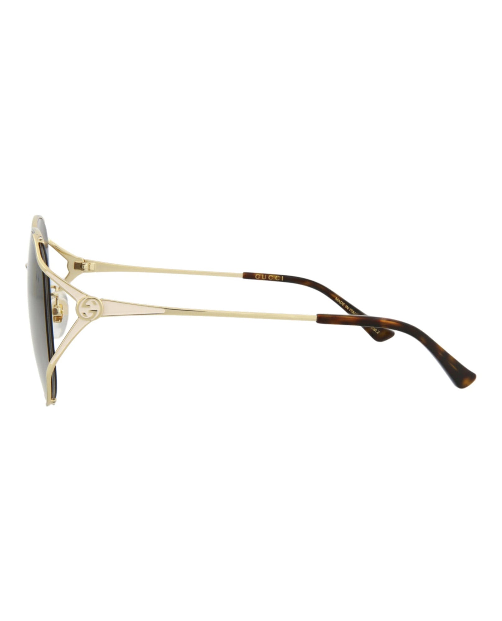 Gucci Round Metal Sunglasses | Gold