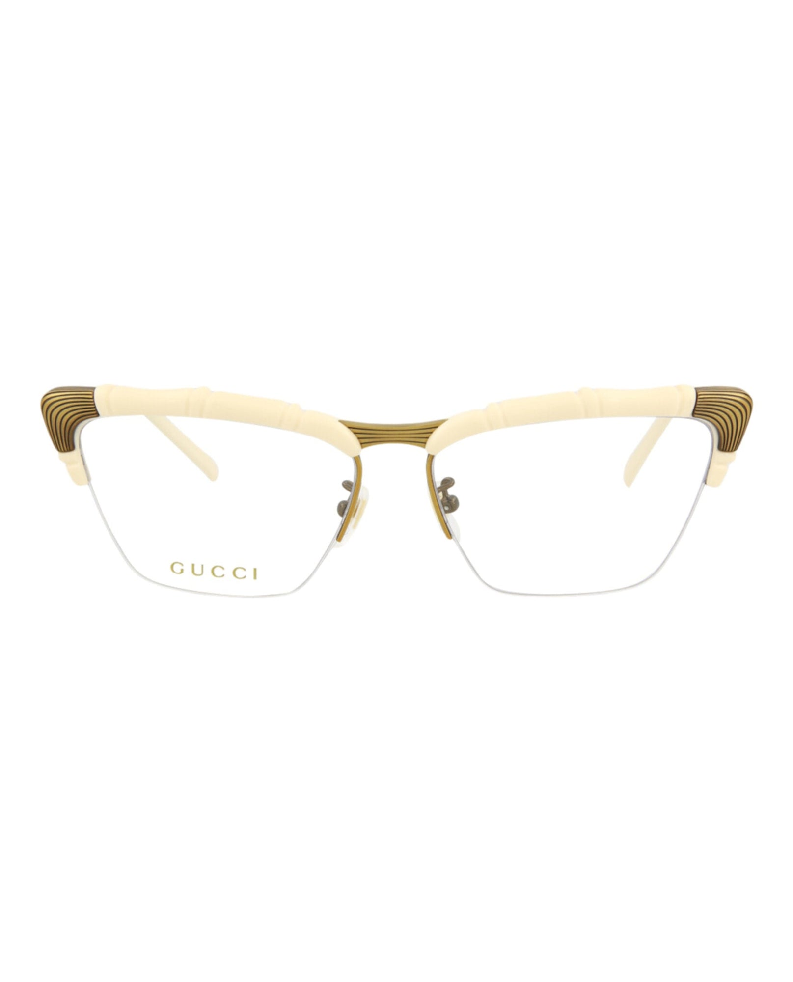 Gucci Cat Eye Injection Optical Frames | White