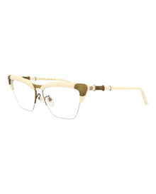 Gucci Cat Eye Injection Optical Frames | White