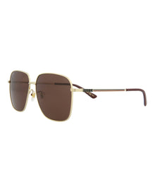 Gucci Square Metal Sunglasses | Gold