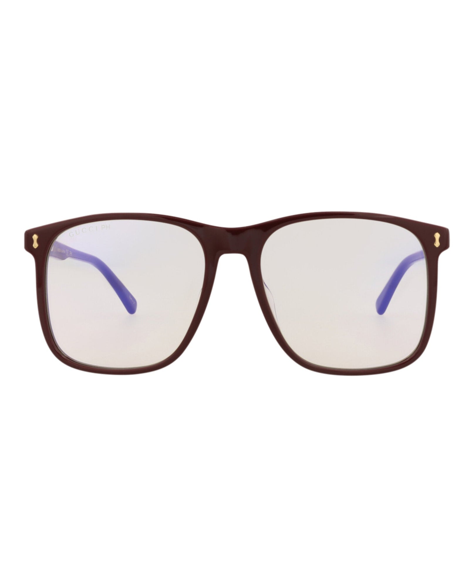 Gucci Square Acetate Sunglasses | Burgundy