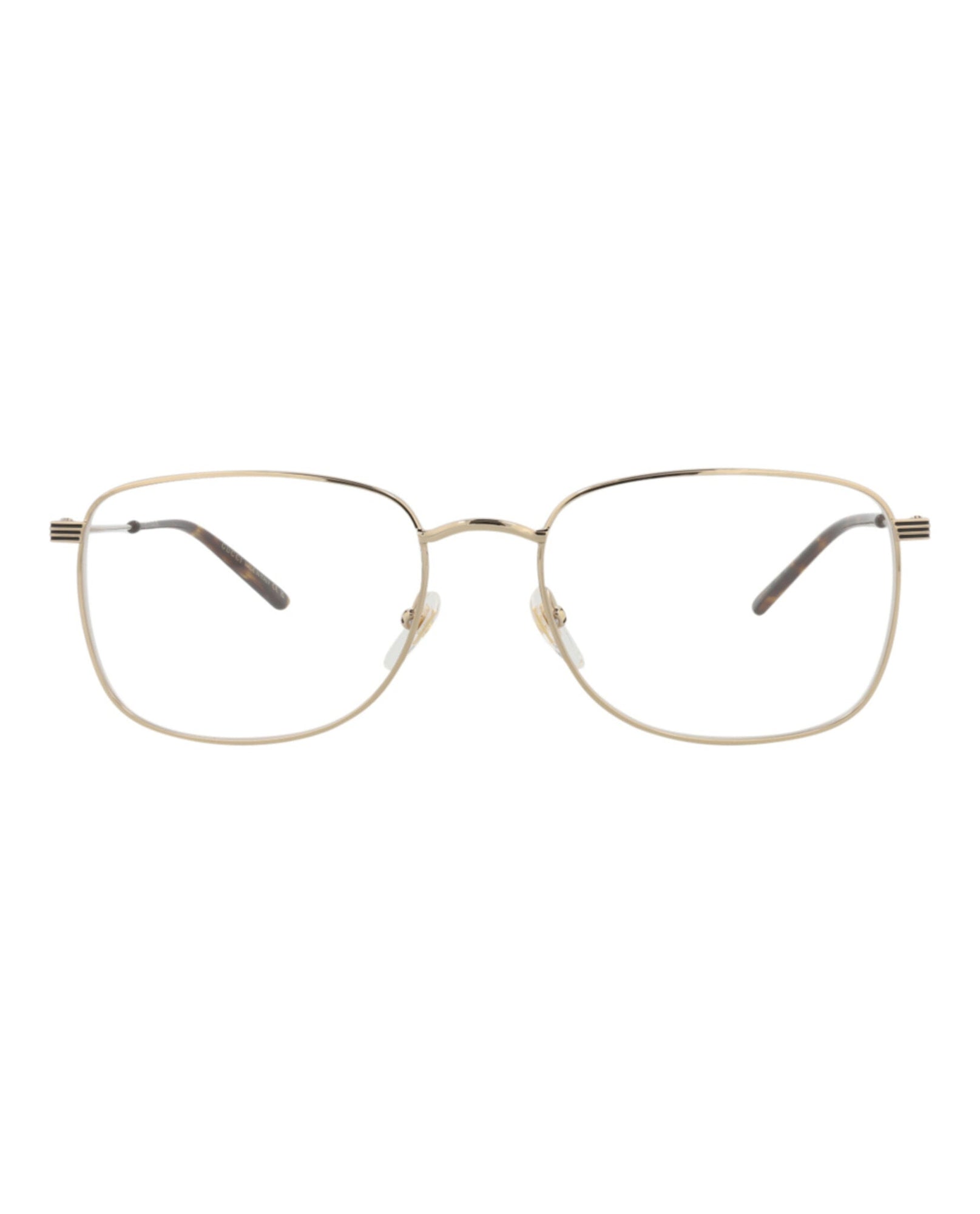 Gucci Square Metal Optical Frames | Gold