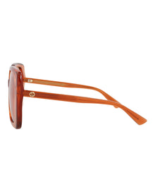 Gucci Square Recycled Acetate Sunglasses | Orange