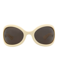 Gucci Shield Injection Sunglasses | White