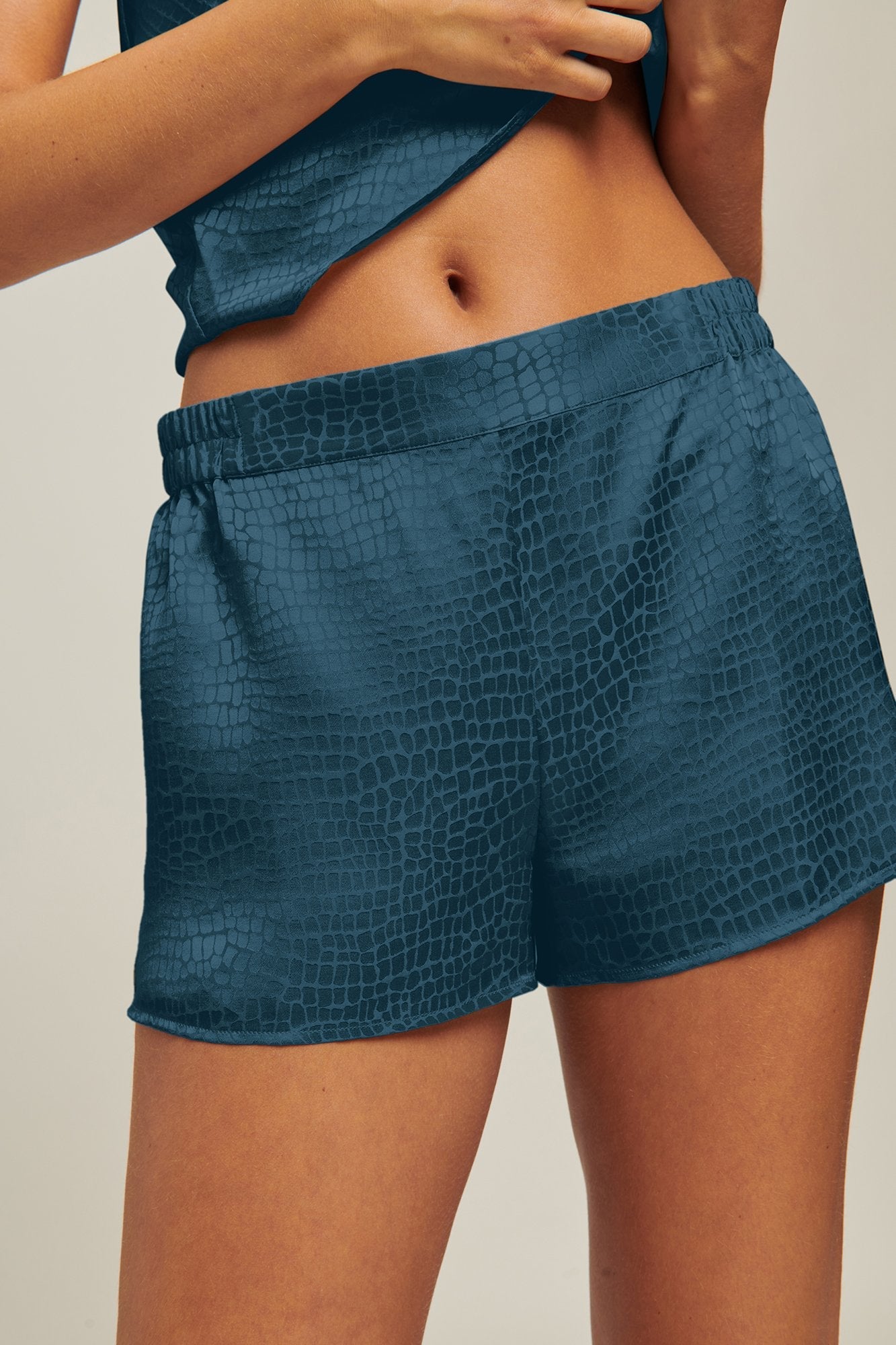 Silk Jacquard Short | Orion Blue