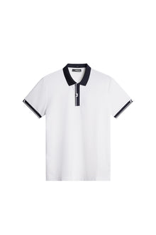 Bay Slim Polo in White by J.Lindeberg