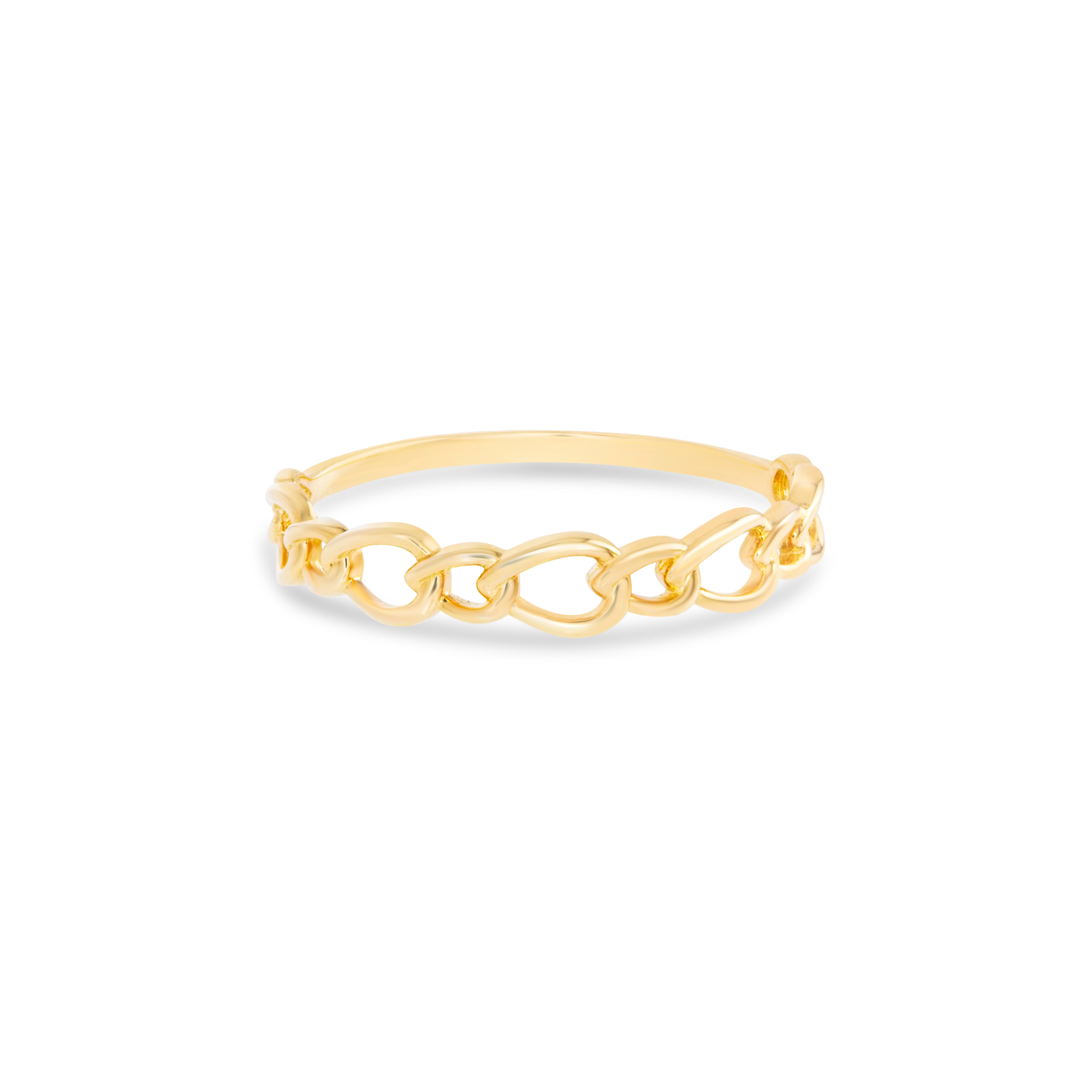 Gold Open Linked Ring | 14K Yellow Gold