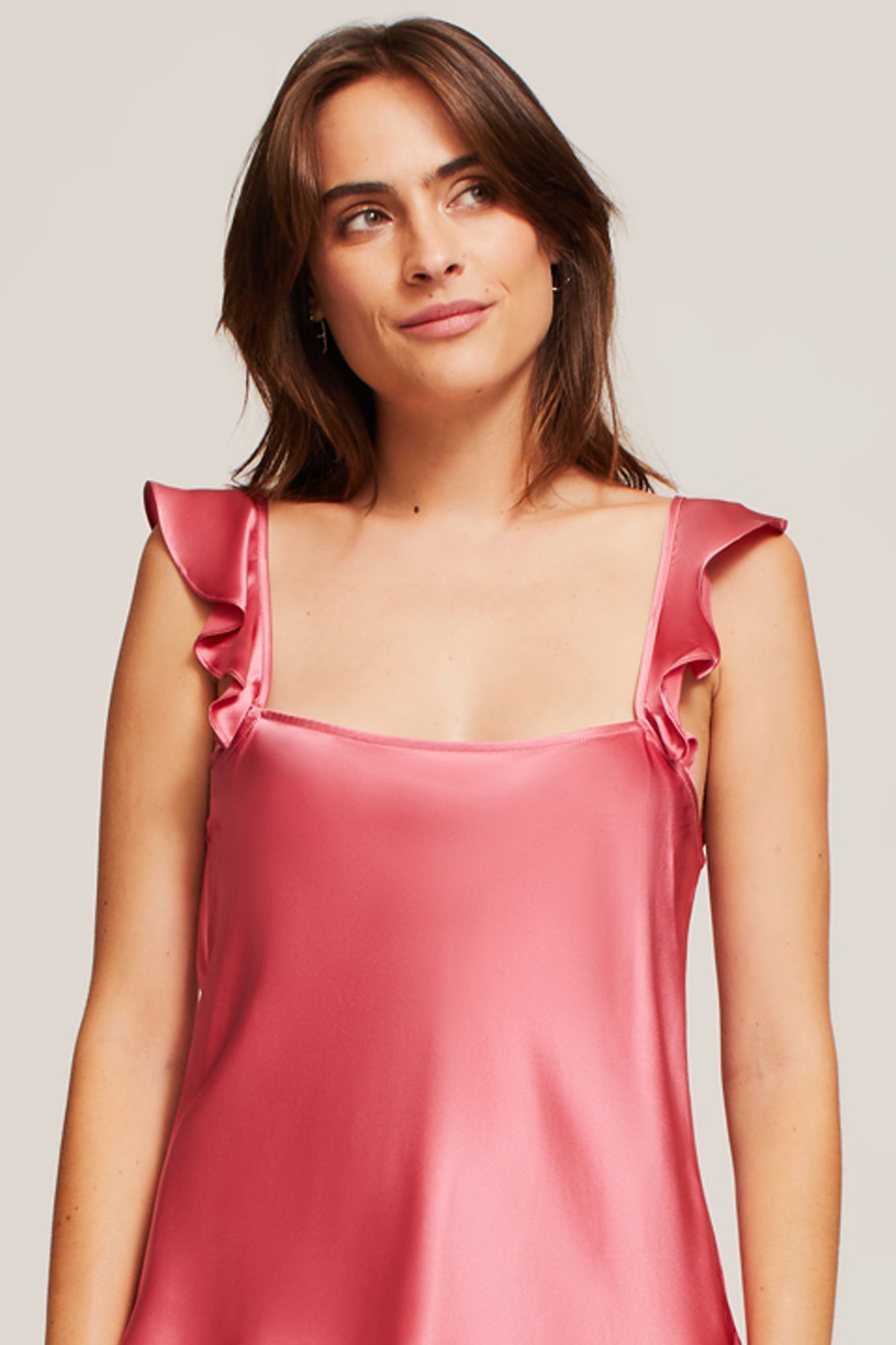 Aluna Silk Flutter Cami | Antique Rose