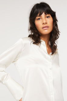 GINIA Isla Shirt in Creme - 100% Silk