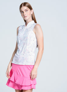 Top Golf | Love Me Blue Sleeveless | White