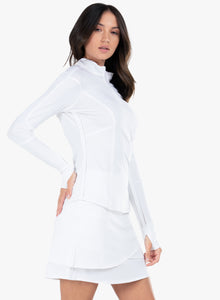 Top Golf | 1/4 Zip Long Sleeve | White