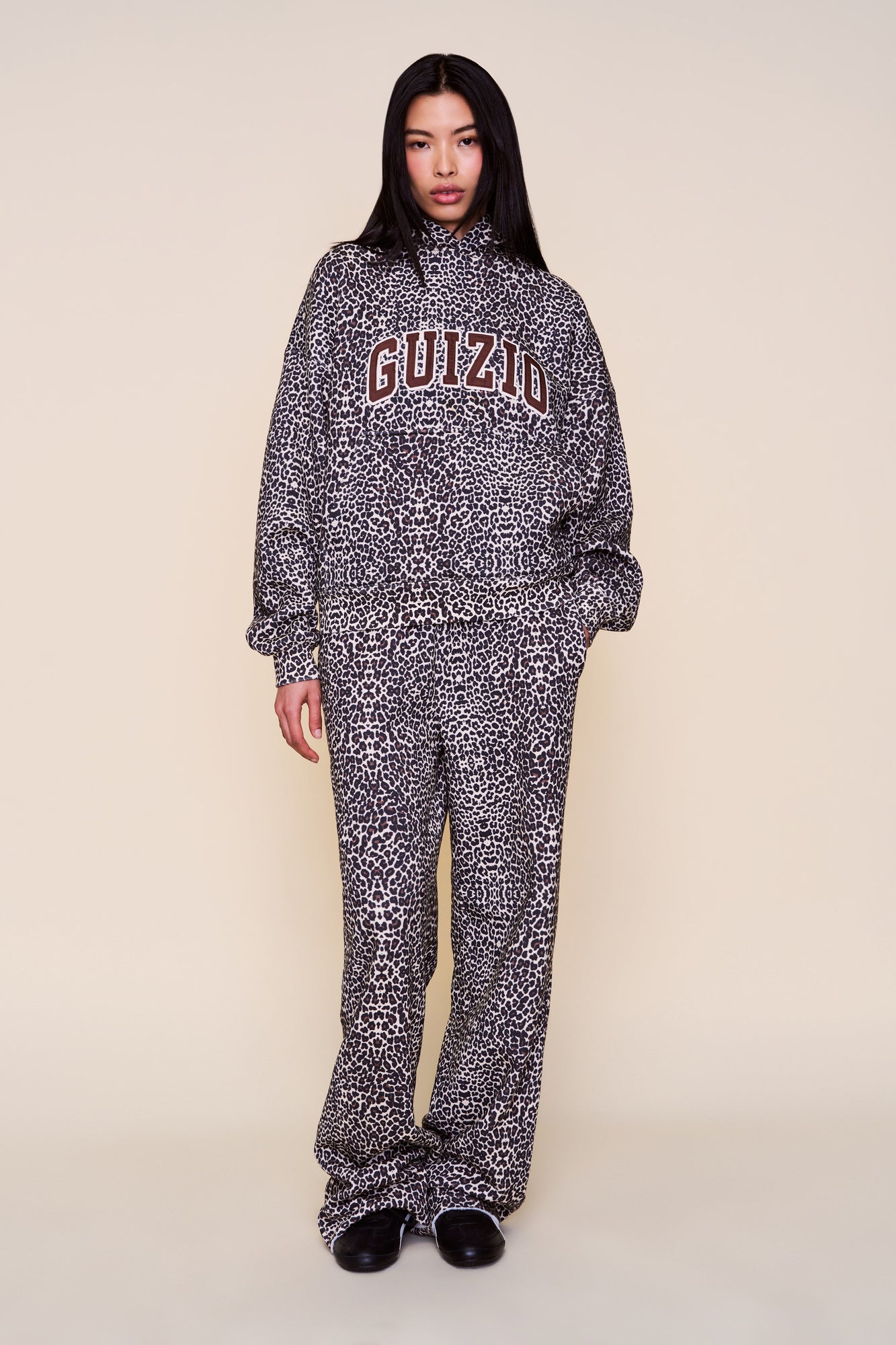 Womens | Drawstring Fleece Pant | Leopard