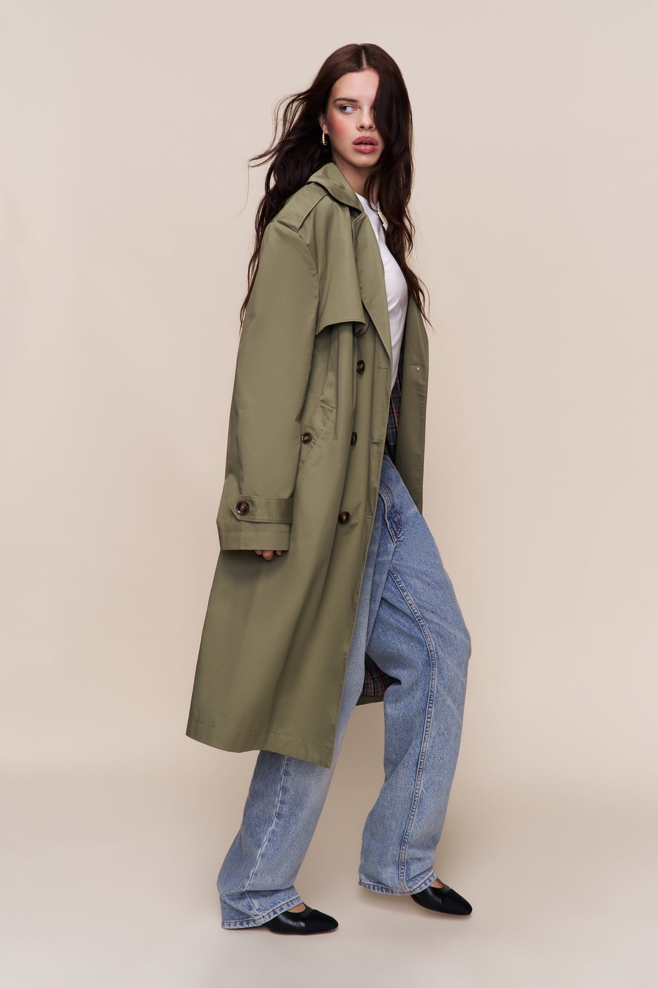 Womens | Classic Trench Coat | Olive