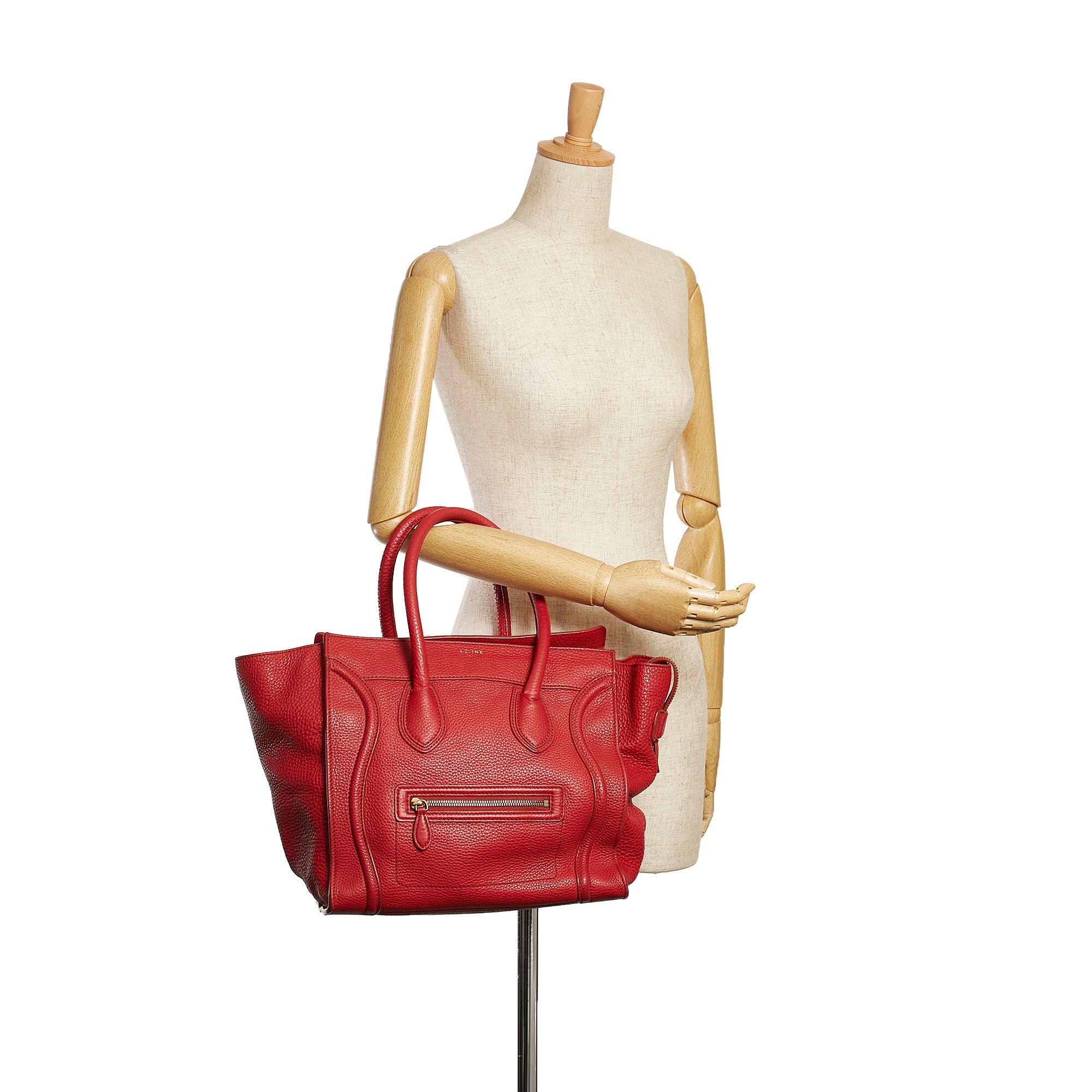 Céline Pre-Owned Mini Leather Luggage Tote | Women | Red