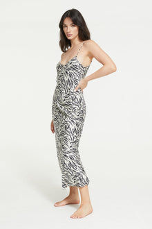 Zafina Slip | Brushstroke Zebra Print