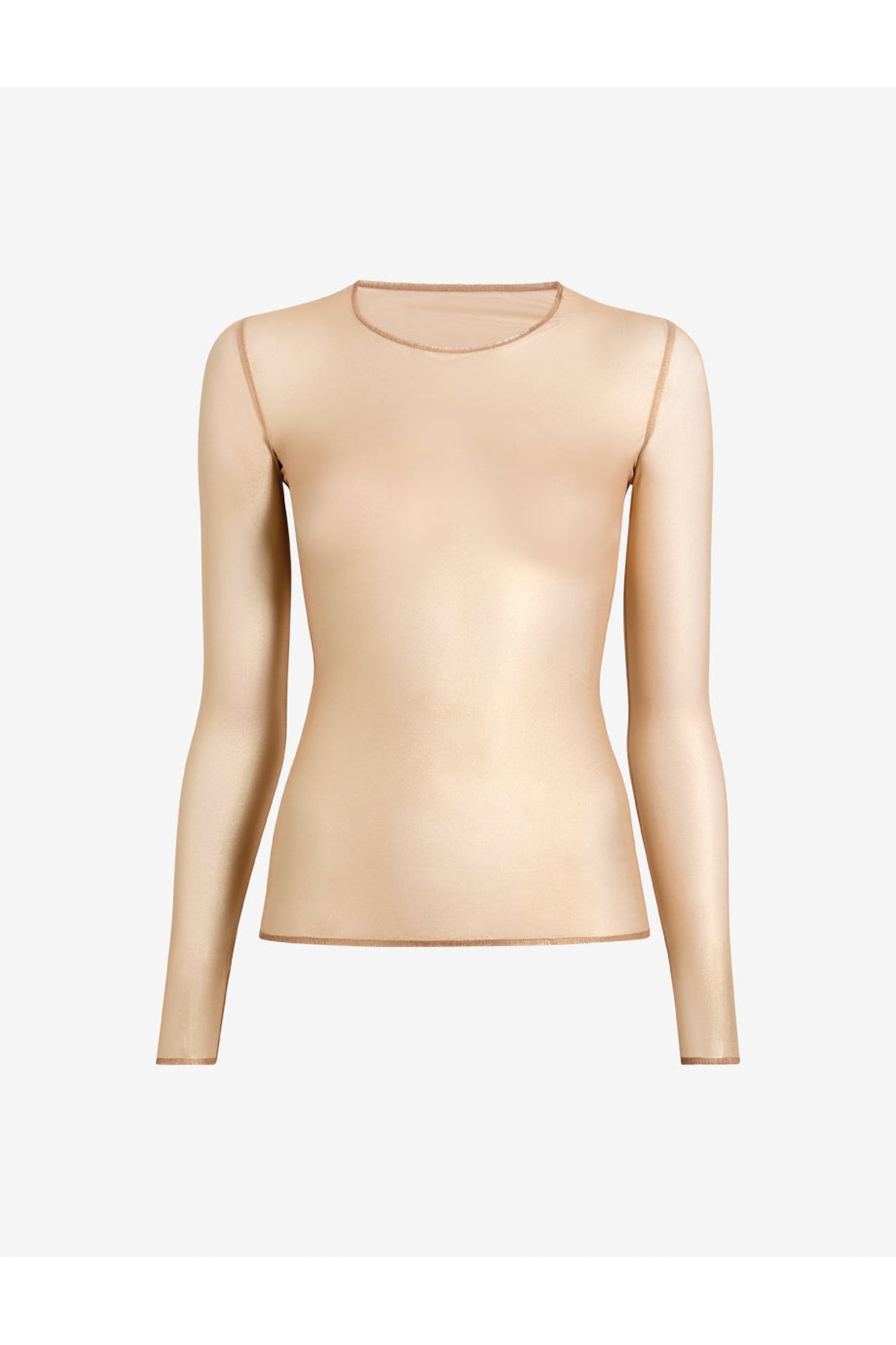 Gilded Chic Mesh Long Sleeve Top | Gold