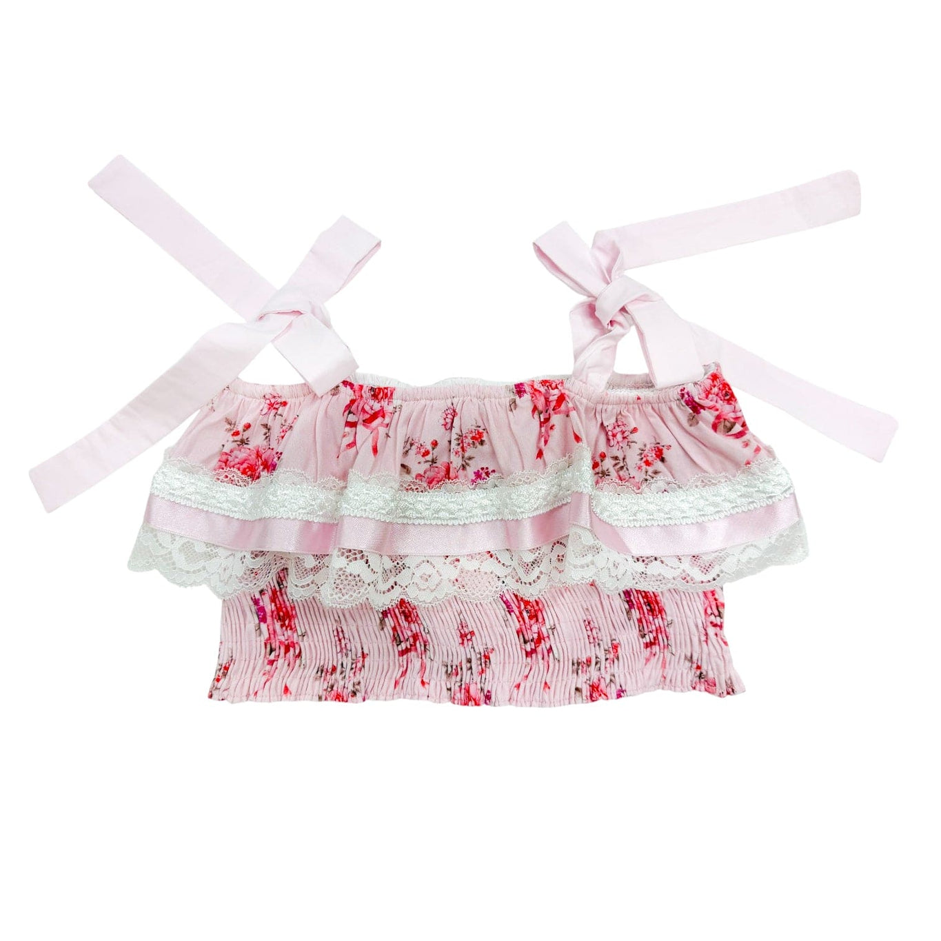 Girl | Amelia Pink Flower Print Tank Top