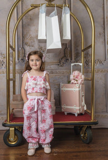 Girl | Amelia Pink Flower Print Tank Top