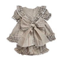 Girl | Ashlyn Tan Linen Top and Shorts Set | Beige