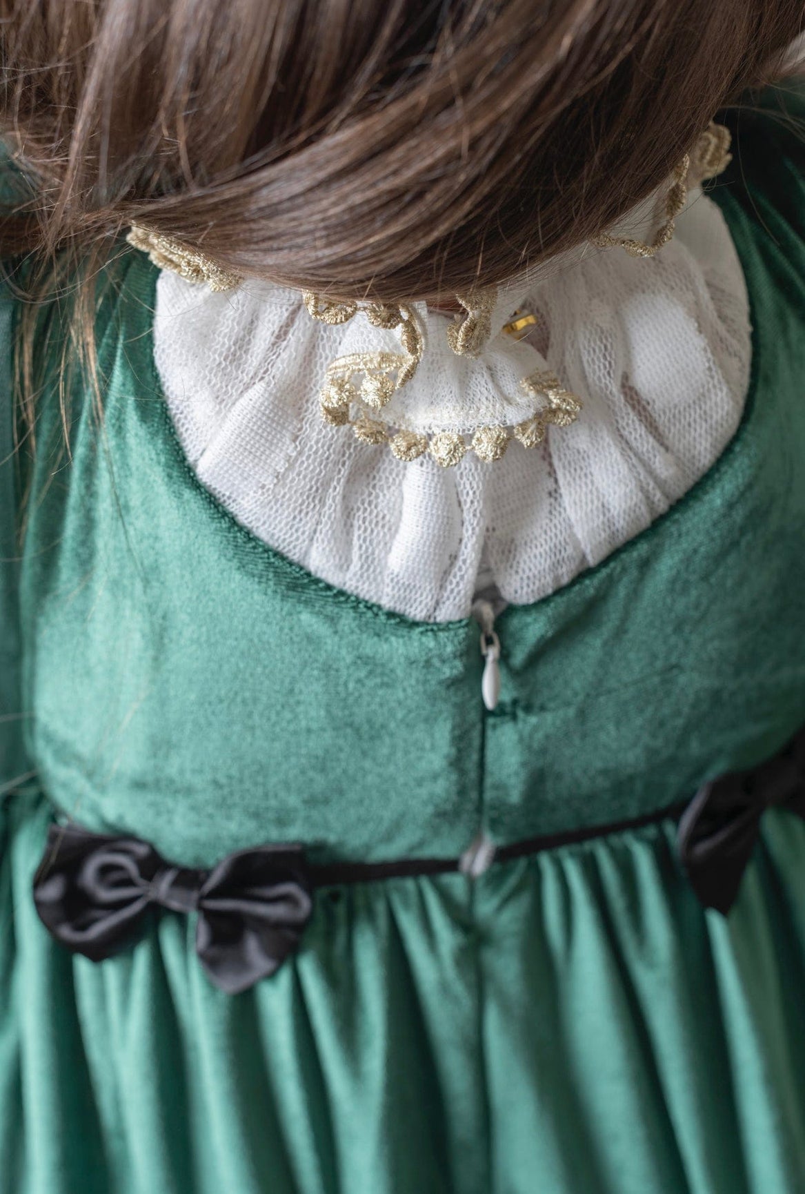 Girl | Aurora Royal Velour Dress | Green