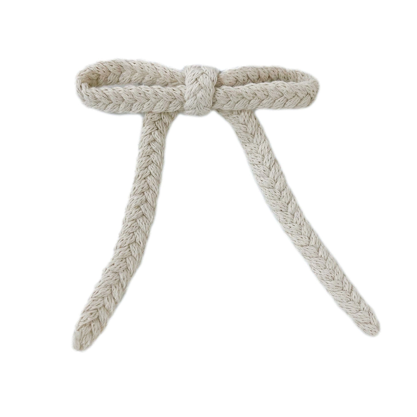 Girl | Braid Knit Hair Clip | Beige