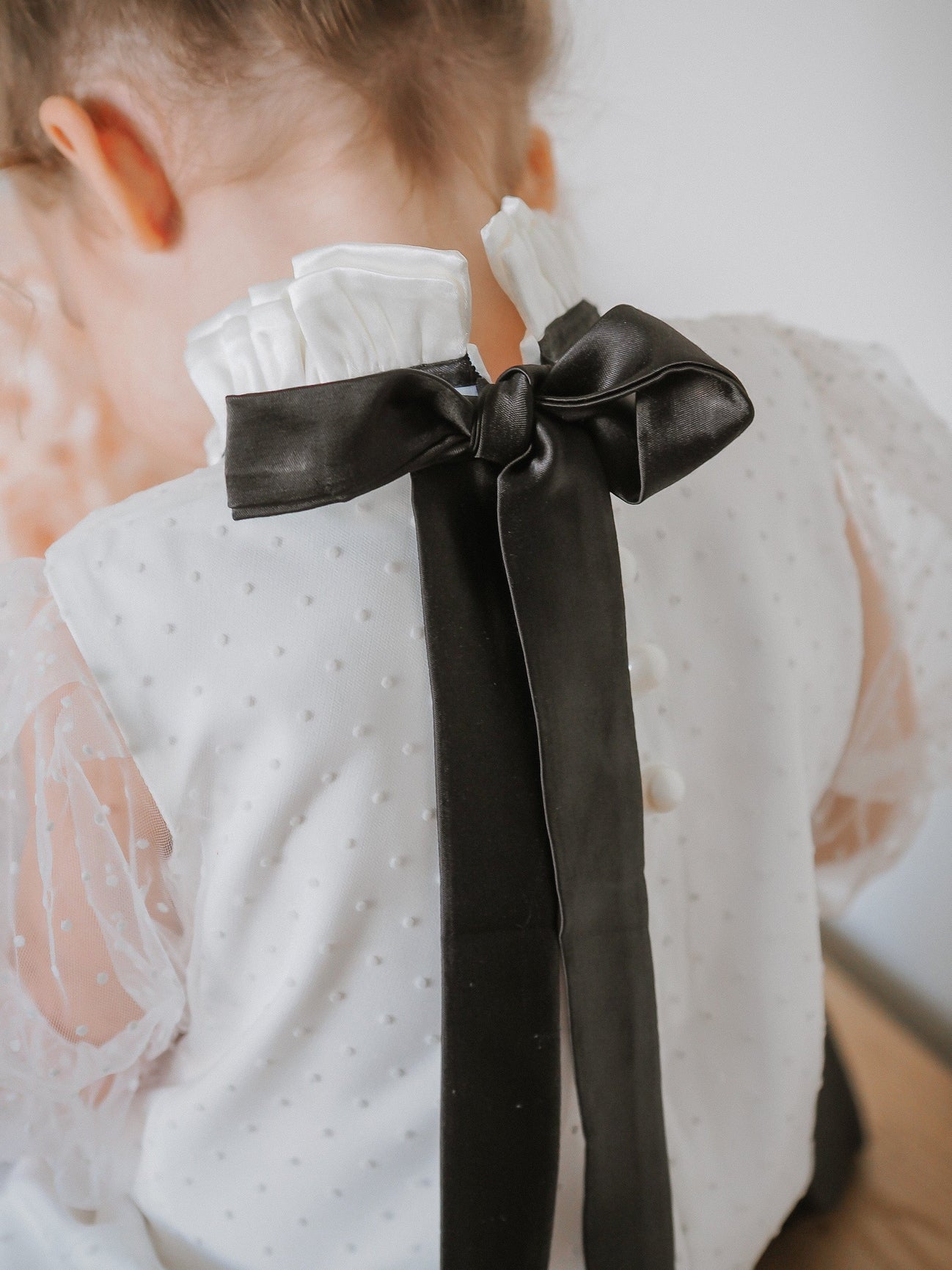 Girl | Brianna Tunic and Pants Set | White x Black