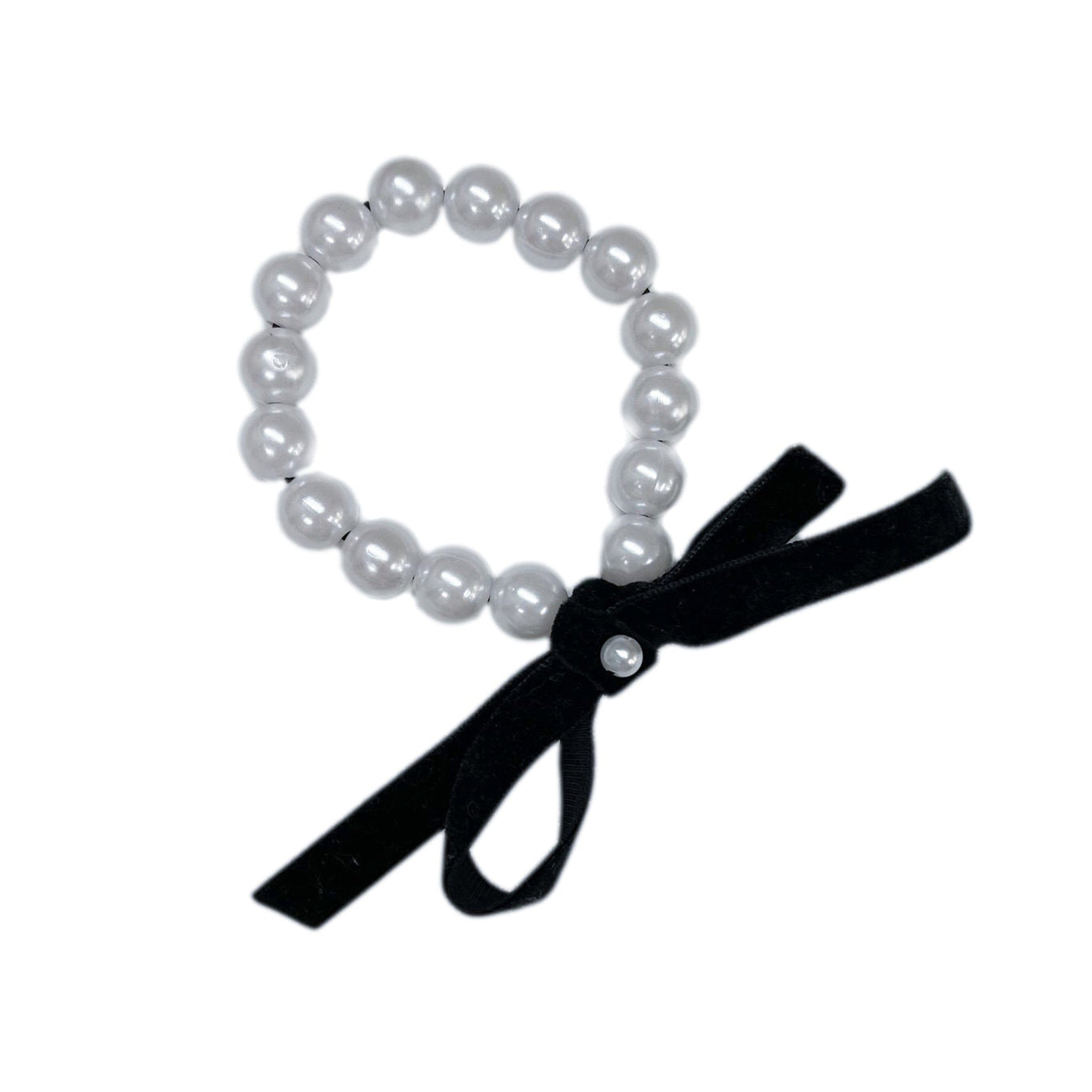 Girl | Coco Pearl Hair Scunchie | White & Gold