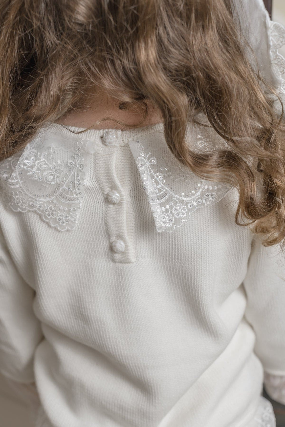 Girl | Emma Cotton and Lace Top and Shorts Set | White